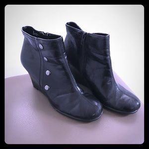 Black Aerosols Wedge Bootie